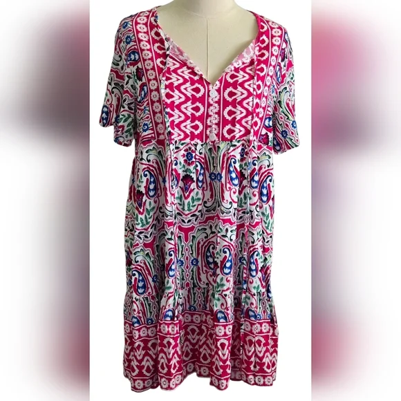 Emory Rose Bohemian Multicolored Patterned Dress - Picture 5 of 9